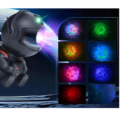 Проектор звездного неба, ночник лазерный на пульту BLACK Astro Star Mini - Космонавт (Cветильник LED ночник)