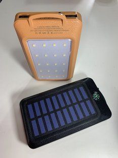 Power Bank Solar 16800 мАч, 2 x USB на солнечной батареии. Повер-банк с фонариком