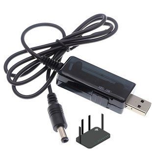 Кабель USB перехідник з шнуром на 9-12V і перемикачем для роутера
