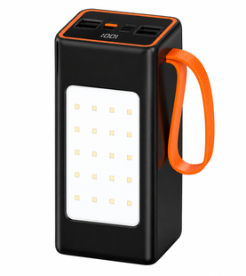 Повербанк Hoco J88A 60000 мАч 22.5W PD LED фонарь дисплей ремешок 4 порта