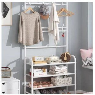 Универсальная вешалка для одежды New simple floor clothes rack 65х26х153 см