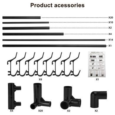 Универсальная вешалка для одежды New simple floor clothes rack 65х26х153 см