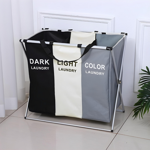 Складная тканевая корзина Laundry для грязного белья на 3 секции