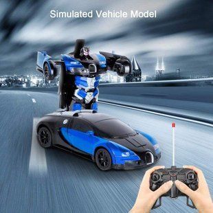 Машинка трансформер на радиоуправлении Transformer Robot Car СИНЯЯ