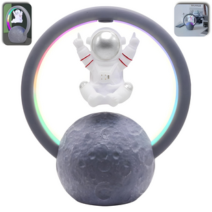 Лампа ночник Левитирующий Космонавт с bluetooth колонкой RGB