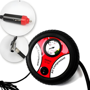 Компрессор автомобильный в форме колеса 12V, 260 PSI