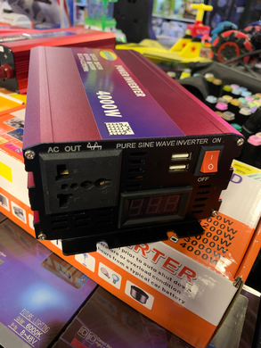 Преобразователь напряжения с 12V на 220V (4000W) LCD SMART