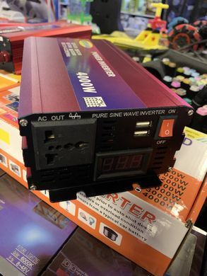 Преобразователь напряжения с 12V на 220V (4000W) LCD SMART