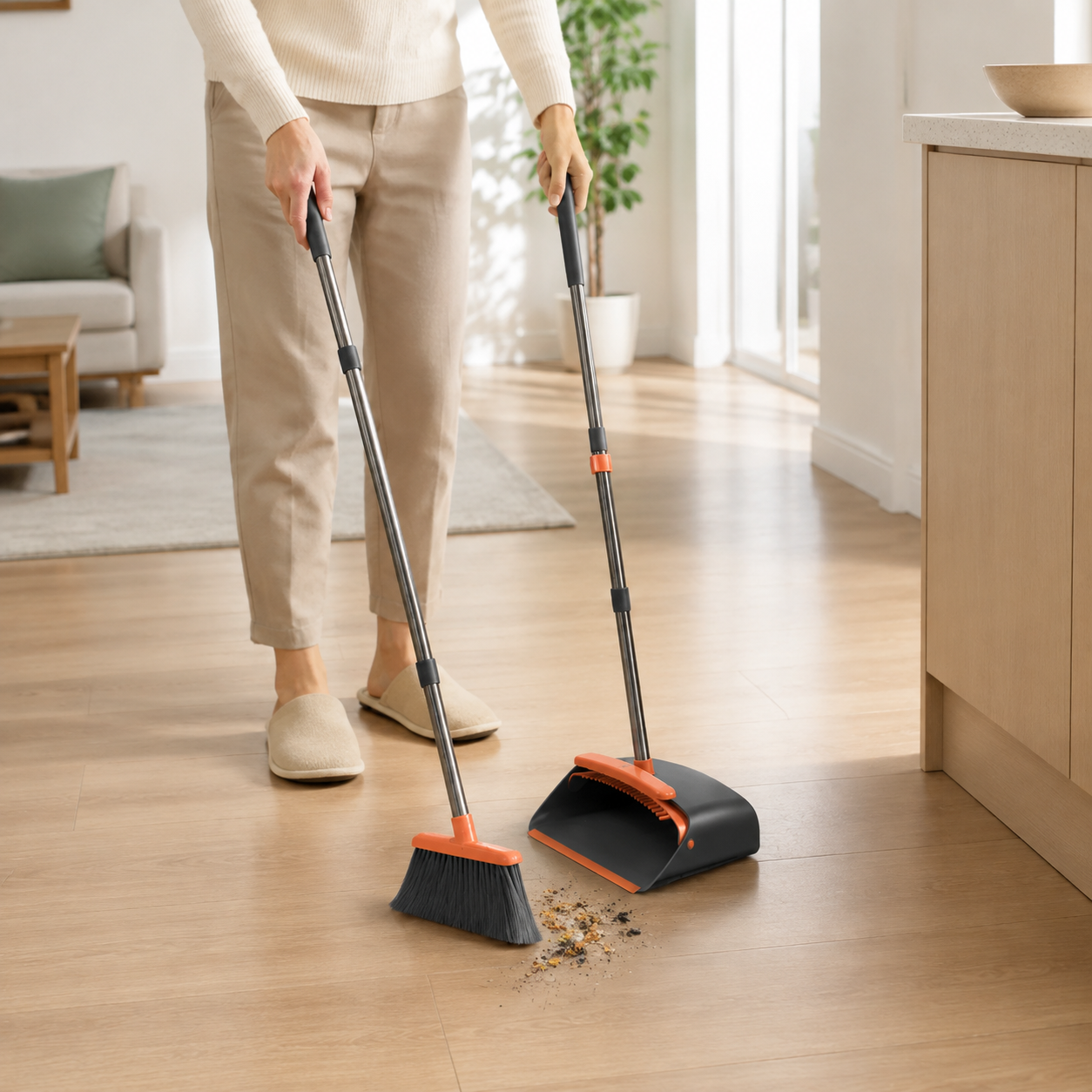 Набор для уборки 2в1 CleanSweep Pro в работе