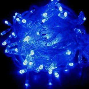 Гирлянда RD-7055 200LED УЛИЦА Провод-Белый, Цвет ламп-Синий