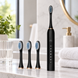 Электрическая звуковая зубная щётка Sonic Toothbrush X3 с 4 насадками и 6 режимами, Черный