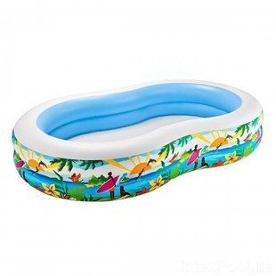 Надувной баcсейн для детей прямоугольный Intex 56490 "Райская Лагуна"