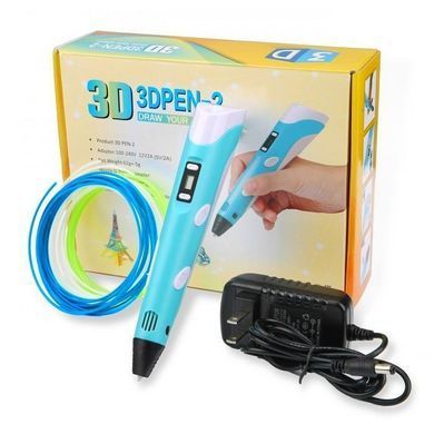 Ручка 3D детская Pen 2 для рисования с набором эко пластика 200 метров