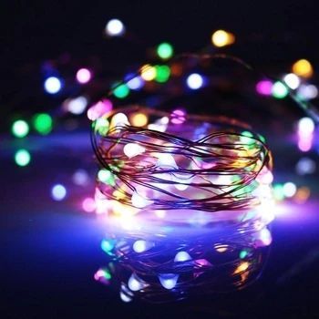 Гирлянда Роса на батарейках RD-302 100 LED 3 м Микс RGB