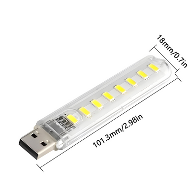 Светодиодный фонарик usb лампа 8LED