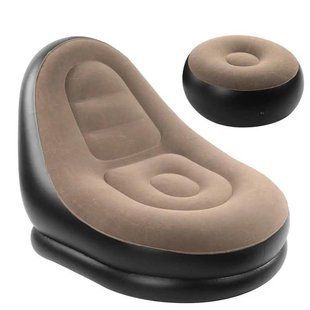 Пуф Надувной диван-кресло с пуфиком для ног Air Sofa KR-2