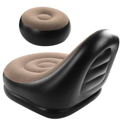 Пуф Надувной диван-кресло с пуфиком для ног Air Sofa KR-2