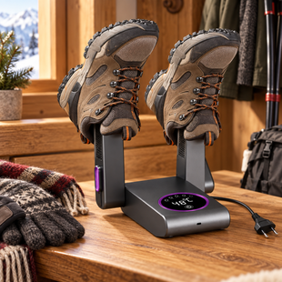 Электрическая сушилка для обуви DryStep Pro с теплым обдувом, таймером и дисплеем 48&deg;C, Черный