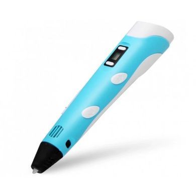 Ручка 3D Pen 3 с набором эко пластика и трафаретами Голубой