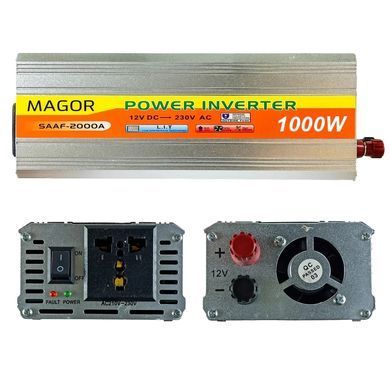 Инвектор MAGOR 1000W SAAF-1000A. Преобразователь напряжения