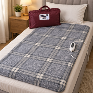 Электропростынь WarmRest Solo 160&times;80 см, 2 режима нагрева, с сумкой, Тёмно-серый