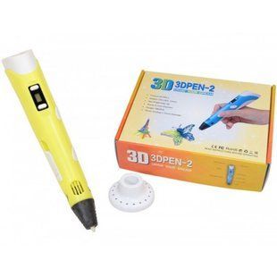 Ручка 3D детская Pen 2 для рисования универсальная. Жёлтый