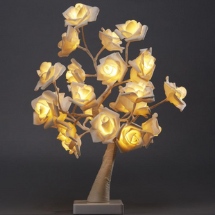Светодиодное дерево, "Желтые Розы" 50CM 24LED USB