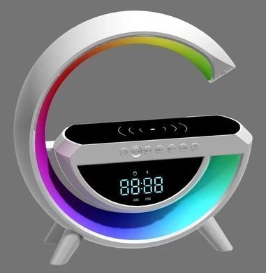 Лампа BT-3401 Smart Light Sound Machine 4 в 1 с Bluetooth колонкой, будильником и беспроводной зарядкой