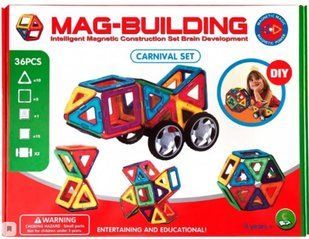 Детский магнитный конструктор Mag-Magnet на 36 детали