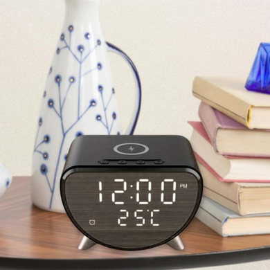 Беспроводное зарядное устройство с LED часами MAG-708