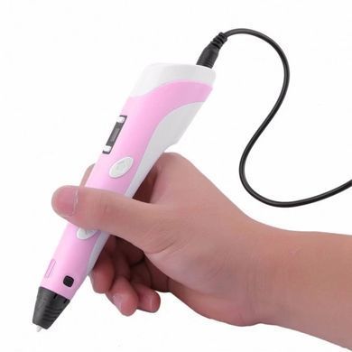 Ручка 3D детская Pen 2 с набором эко пластика 100 метров Розовый