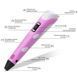 Ручка 3D детская Pen 2 с набором эко пластика 100 метров Розовый