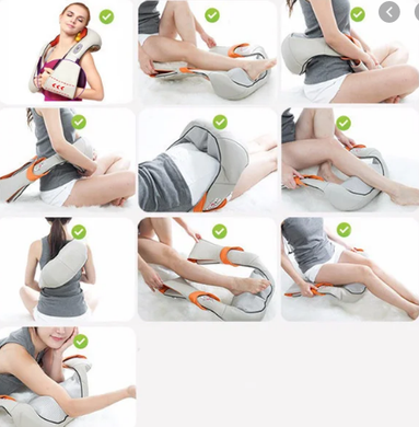 Роликовий масажер для всього тіла з підігрівом Shiatsu Massager of Neck Kneading