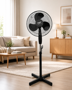 Вентилятор підлоговий Alfarid Fan 18 дюймів 3 швидкості чорний