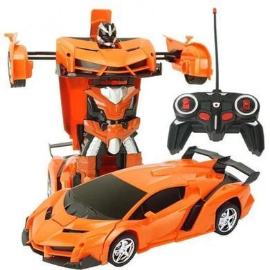 Машинка трансформер на радиоуправлении Transformer Robot Car ОРАНЖЕВАЯ