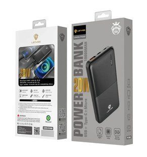 Портативний акумулятор Power bank LENYES PX166D 10000mAh 20W (USB+Type-C+Micro)
