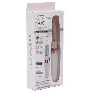 Flawless Pedi - электрическая пемза для эффективного удаления мозолей и очистки пяток, обеспечивающая гладкос