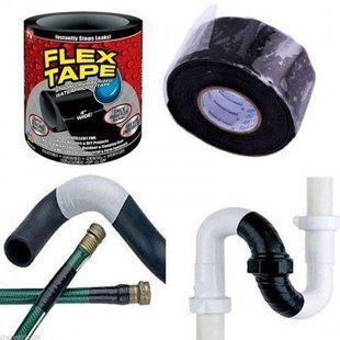 Супер прочная, прорезиненная, водонепроницаемая лента Flex Tape 10х150см