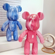 Флюїдний Ведмедик Punk Fluid Bear Bearbrick з фарбами, набір для творчості зроби сам розфарбуй ведмедя DIY 17см