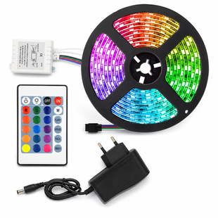 Светодиодная RGB-лента 3528, 5 м, с пультом &mdash; комплект