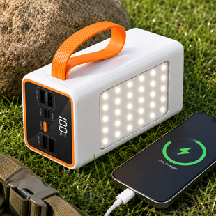 Повербанк 100000 мАч JS-658 Smart с фонарём 5 портов быстрая зарядка LED индикатор чёрный